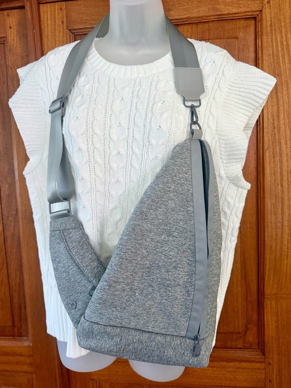 Danskin Gray Crossbody Gym Sling Bag